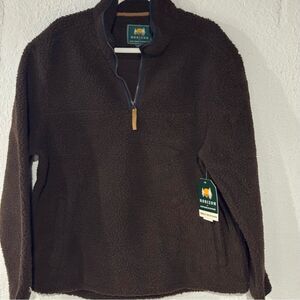 Horizon By Bass Creek Outfitters Mens Sherpa Fleece Lined  Pullover Brown XL NWT